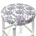 thumbnail image 3 of Lsque Violets Flowers Round Bar chair cushion covers Velvet Fabric Premium Comfort Protects from Scratches and Stains for 14-17 Inch Chair- 14 inch, 3 of 7