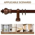 thumbnail image 3 of OFFIGAM 6-Pack Wooden Coffee Curtains with Drapery Hooks, Stylish Window Treatments for Home Decor and Versatile Room Design, 3 of 6