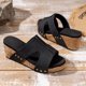 thumbnail image 4 of Amzcrzy Zapatos de mujer,Zapatos de mujer,Zapatillas de mujer, Sandalias romanas de tacón alto con suela gruesa y diseño de pico de pez para mujer Sandalias Mujer Zapatillas De Casa, 4 of 7
