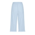 thumbnail image 4 of Women Capri Pants High Waist Drawstring Pants Comfortable Soft Trousers Holiday Wear Beach Casual Pants Women Pants Casual Work plus Size Women Casual Pants Business Casual Clothes for Women plus Size, 4 of 5