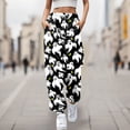 thumbnail image 3 of Halloween Pants Women Elastic Waist Drawstring Relaxed Fit Funny Print Joggers Sweatpants with Pockets, 3 of 5