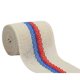 thumbnail image 2 of Rollo de cinta de yute AAYU color marfil con encaje rojo y azul de 45 pies, paquete de 3, 2 of 4