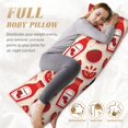 thumbnail image 4 of Body Pillow Cover - Soft Body Pillow Pillowcase, Cute Tomato Ketchup Breathable Long Body Pillow Case Cover with Invisible Zipper 20x60in, 4 of 5