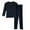 Black, variant on Women's Home Wear Set Crew Neck Long Sleeve Built In Bra Pullover Top Long Pants Solid Color Seamless Thermal Underwear (3, Red)