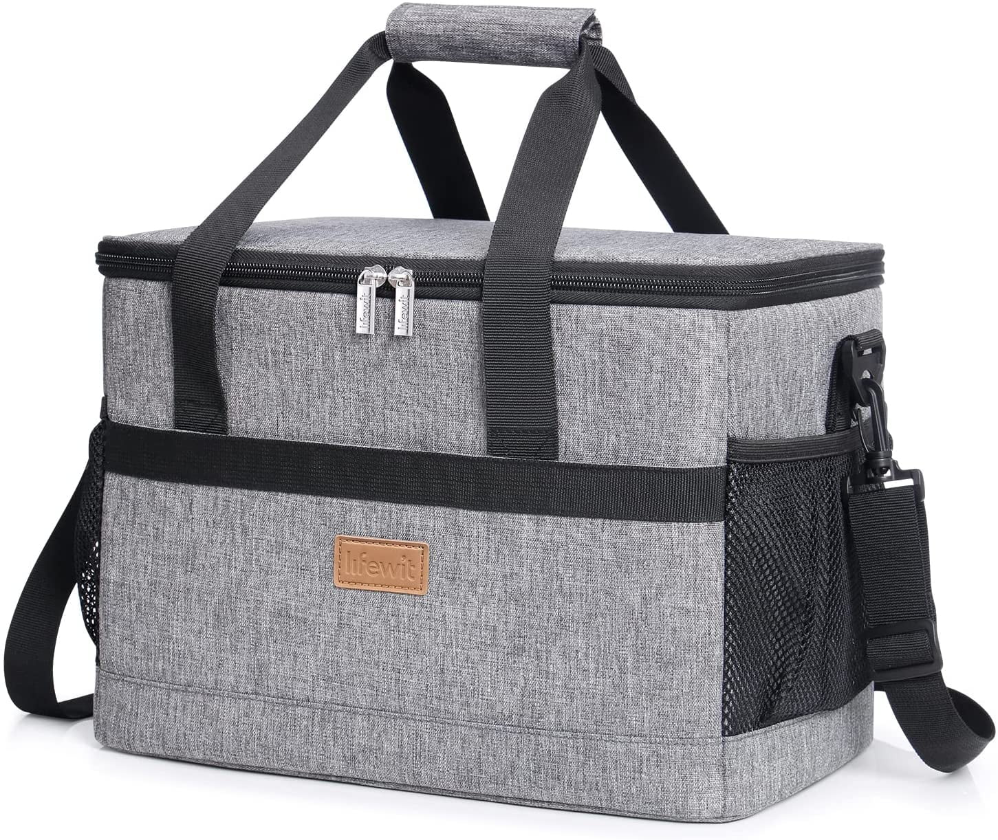 Lifewit Large Lunch Bag Insulated Lunch Box Soft Cooler Cooling Tote for  Adult Men Women, 24-Can (15L), Grey - Walmart.com