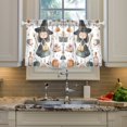 thumbnail image 2 of Yayeee Kitchen Curtains Tier Pair Light Filtering 27"x24" Rod Pocket Short Cafe Window Panel, Watercolor Halloween Girl, 2 of 7