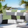 thumbnail image 5 of Waterproof Throw Pillow Covers Set of 2, 20x20 Inch Sage Green Grey Decorative Pillowcases Outdoor Pillow Slip Cushion Covers Set for Couch Tent Modern Green Geometric, 5 of 7