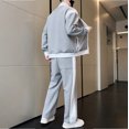 thumbnail image 5 of Men’s Two-Piece Tracksuit Set Zip-Up Long Sleeve Jacket and Full-Length Pants with Contrast Panel Design Athletic Outfit, 5 of 5