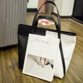 thumbnail image 3 of Womens Tote Mix Color Splash-proof Large Capacity Tote Handbag Shoulder Bag, 3 of 9