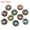Indian Agate, variant on Chakra Natural 18mm Doughnut Pendant Crystal Carved Stone Amulet DIY Necklaces-Unakite-Only 1PC (Random Pick)