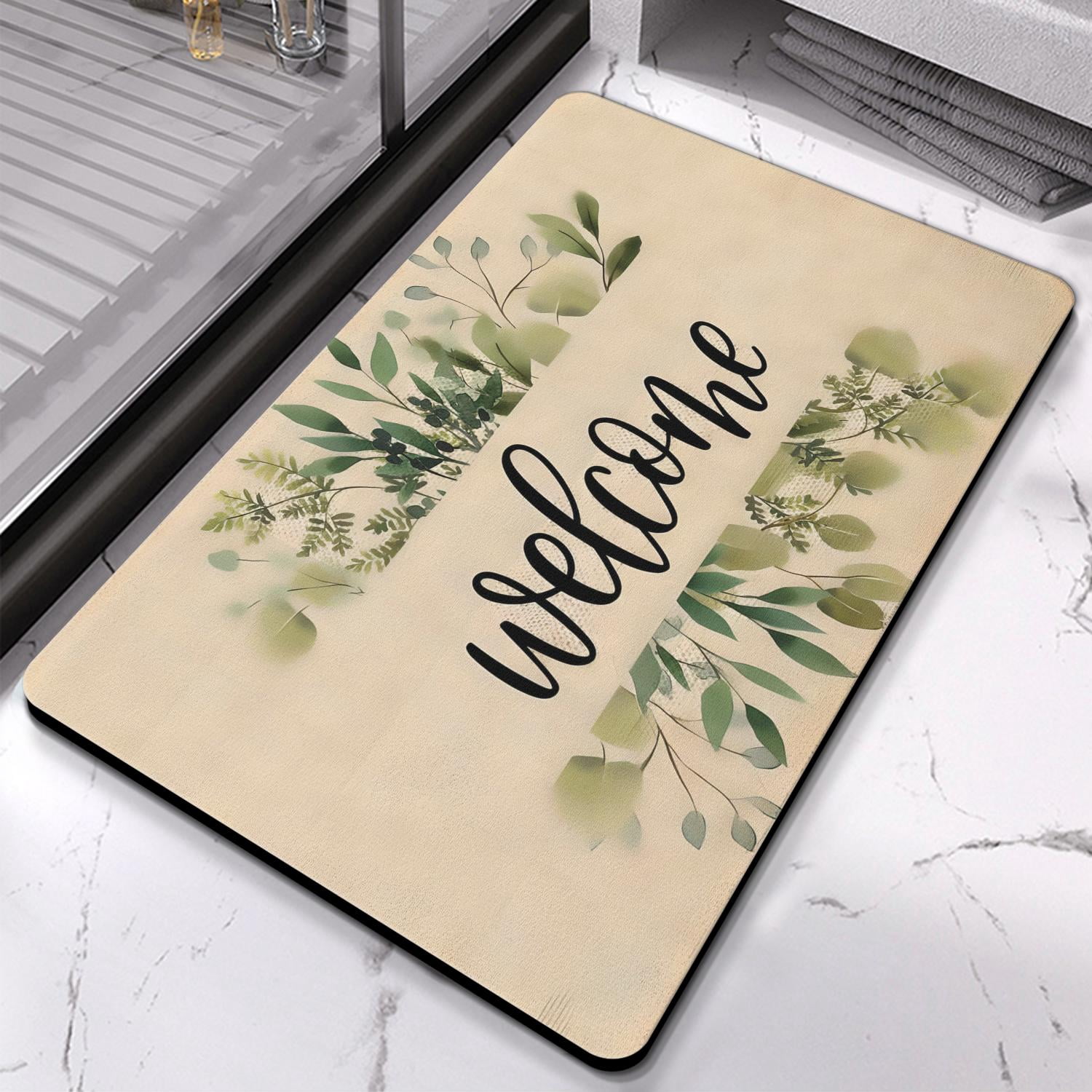 Deluxe Super Absorbent Quick-Drying Bath Mat – Non-Slip Rubber Bottom, 20x32 inch – Easy to Clean, Versatile as Bathroom Rug, Living Room Floor Mat & Kitchen Doormat