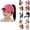 Hot Pink, variant on Sun Hats for Kids, Solid Color Half-Dome Baseball Cap, Curved Brim Ponytail Hat with Velcro Strap for Children Aged 2–6 Outdoor Casual Use Beige