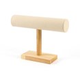 thumbnail image 1 of Linyer T-Bar Holder Jewelry Packaging Tools Display Stand Necklace Earrings Bangle Stotage Rack Crafts Organizer Home Tabletop Beige, 1 of 8