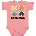thumbnail image 3 of Inktastic Cats Rule with Cat Heads Boys or Girls Baby Bodysuit, 3 of 5