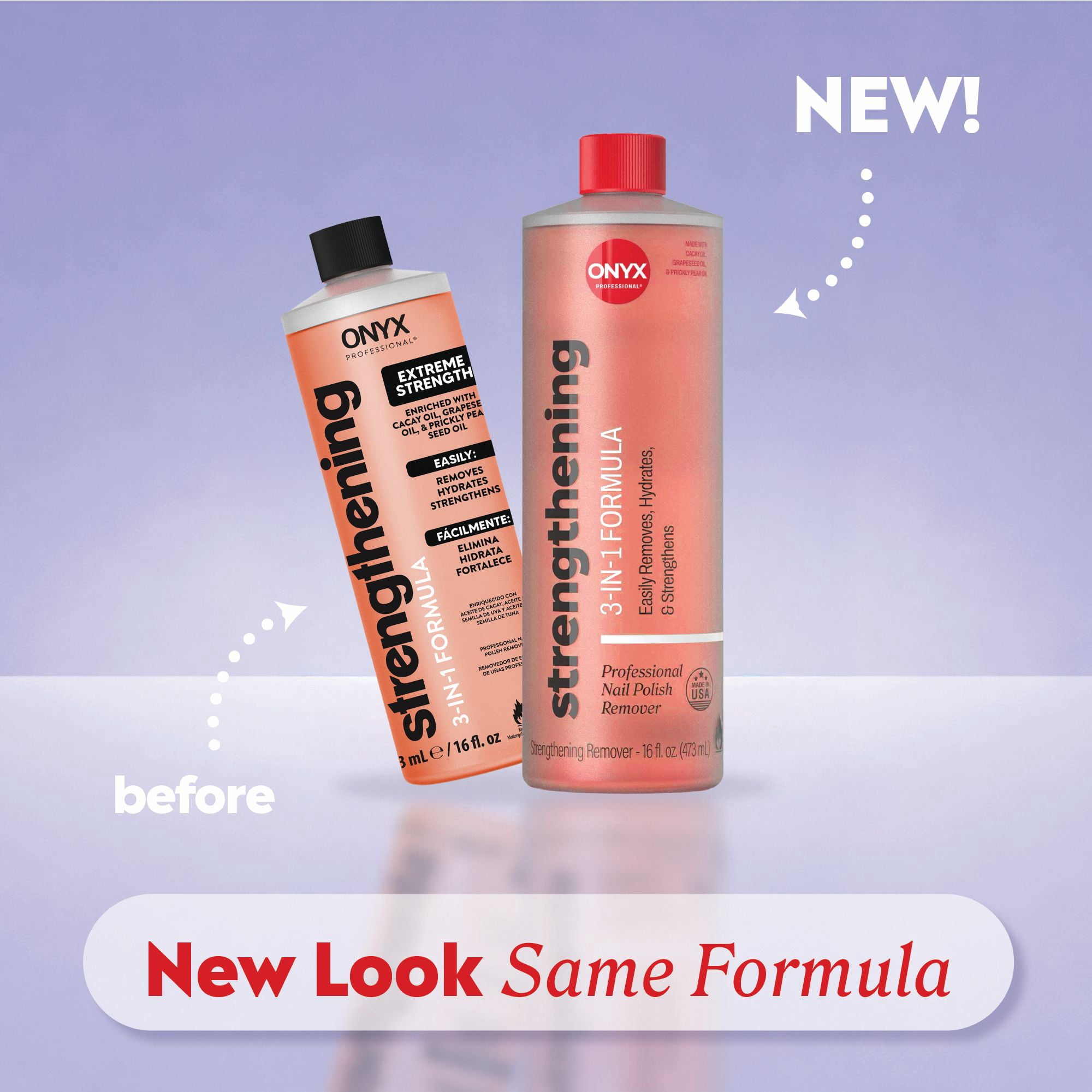 ONYX Professional 3in1 Strengthening Nail Polish Remover