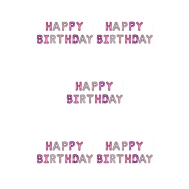 Cateissary Pancarta reutilizable de feliz cumpleaños: no es fácil de reventar, no hay fugas de aire para el hogar y la oficina, diseñada en 4 Type2 NO2