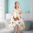 thumbnail image 6 of White Chicken Cartoon Pattern Hooded Bath Towel，60"x35" for Ages 3 To 12 Kids, Quick Dry Lightweight Soft Microfiber Hood Beach Towel Cover Up for Kids, 6 of 7