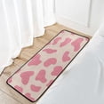 thumbnail image 7 of Area Rugs Carpet for Bedroom Floor Kitchen Rugs Pink Cow Spot Door Mat Bedside Runner Rug Living Room Washable Non Slip 39×20in, 7 of 7