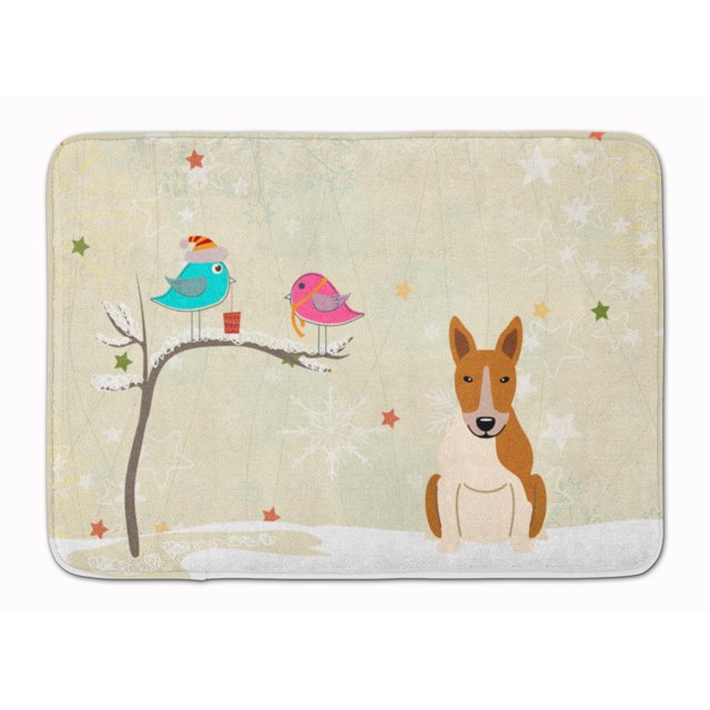 Caroline's Treasures Christmas Bull Terrier rojo blanco, 19 x 27, multicolor Caroline's Treasures BB2607RUG