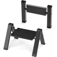 thumbnail image 1 of facai-1 Step Ladder, Lightweight Aluminum Step Stool with Anti-Slip Wide Pedals, No Assembly Required and Foldable Ladder, Safe & Stable for Home, Kitchen, Office, 220 lbs Capacity - Black, 1 of 4