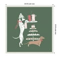 thumbnail image 5 of Kate and Laurel Framed Canvas Wall Art Print 'Cocoa and Cookies Dogs' by Krissy Mast, 22 x 22 Sylvie Beaded White Frame, Whimsical, Animal Art for Wall Decor, 5 of 8
