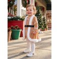 thumbnail image 4 of Cjfdfy Newborn Baby Girl Christmas Outfit Romper Dress Velvet Long Sleeve Square Neck Jumpsuit Gingerbread Man Santa Costume Christmas Princess Dress Cute Winter Clothes, 4 of 9