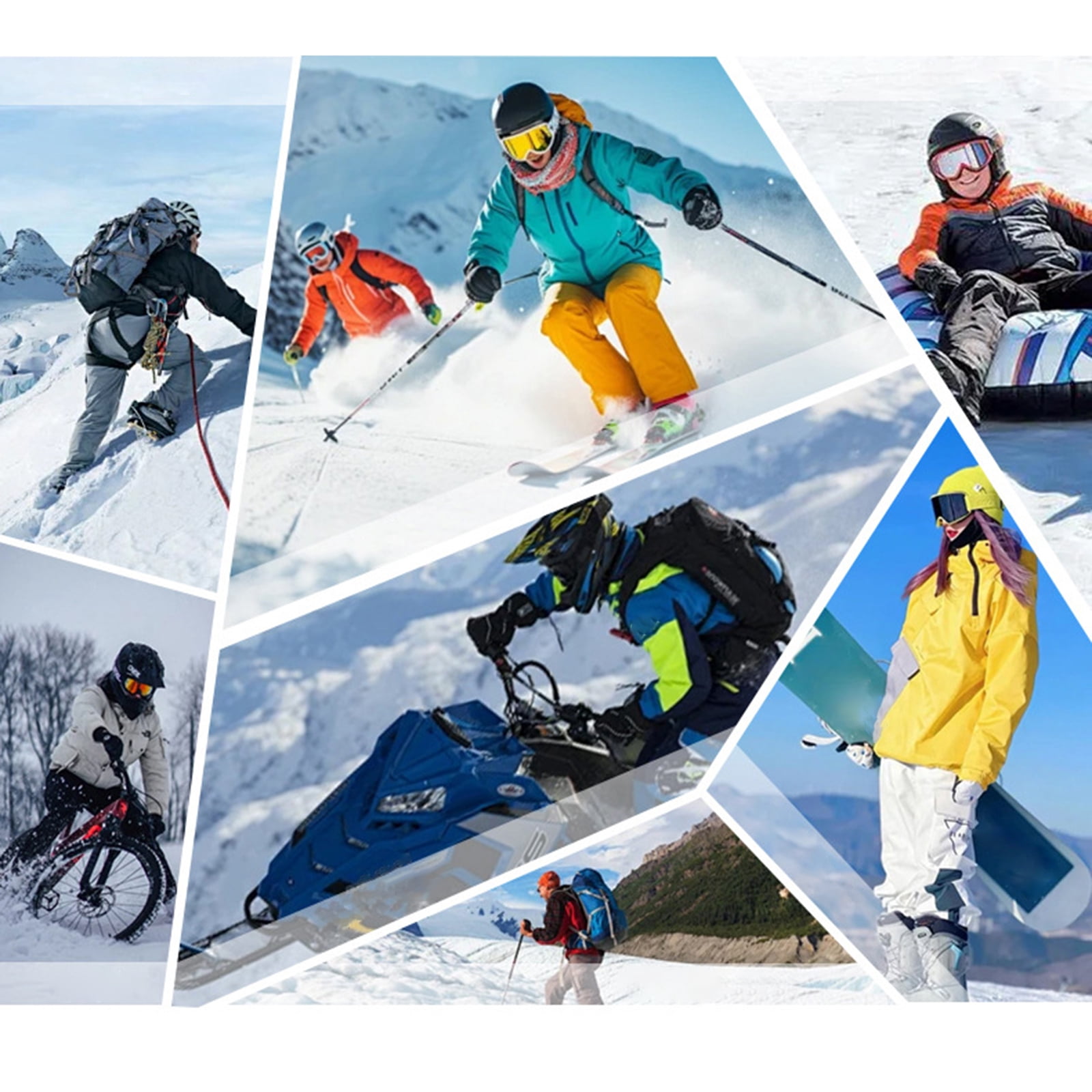 Snowboard Goggles Double Layers Ski Goggles Anti-fog Snow Goggles Windproof Snowboard Glasses for Men and Women
