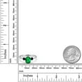 thumbnail image 6 of Gem Stone King 14K White Gold Green Nano Emerald and Black Onyx Engagement Ring for Women | 0.95 Cttw | Oval 8X6MM | Gemstone May Birthstone | Size 6, 6 of 6