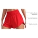 thumbnail image 4 of Shorts CRZ YOGA Cintura Alta con Bolsillo y Cierre Lateral Rojo M, 4 of 4