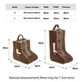 thumbnail image 4 of 2 Pack Beige Short Boots Storage Bags, 11 Inch Waterproof Dustproof Non-Woven Travel Shoe Organizer with Handle for Ankle Boots Sneakers – Short Size, 4 of 9