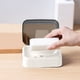 thumbnail image 1 of Porta jabón de personaje adorable, tapa, drenaje, compacto, duradero, hogar, viaje, baño, blanco, 1 of 6