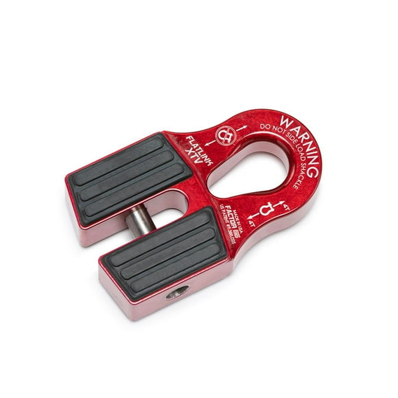 Factor 55 Winch Cable Shackle Mount 00070-01 FlatlLink XTV; Fits 1/2 Inch to 3/4 Inch Shackles/D-Rings; Fits 5/16 Inch Steel Cable/Synthetic Winch Rope; 8000 Pound Load Capacity; Powder Coated; Red