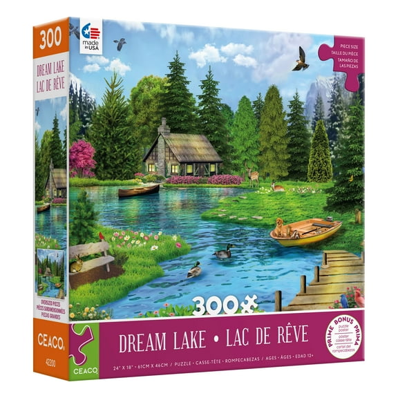 Ceaco 300 Piece Dream Lake Oversize Interlocking Jigsaw Puzzle