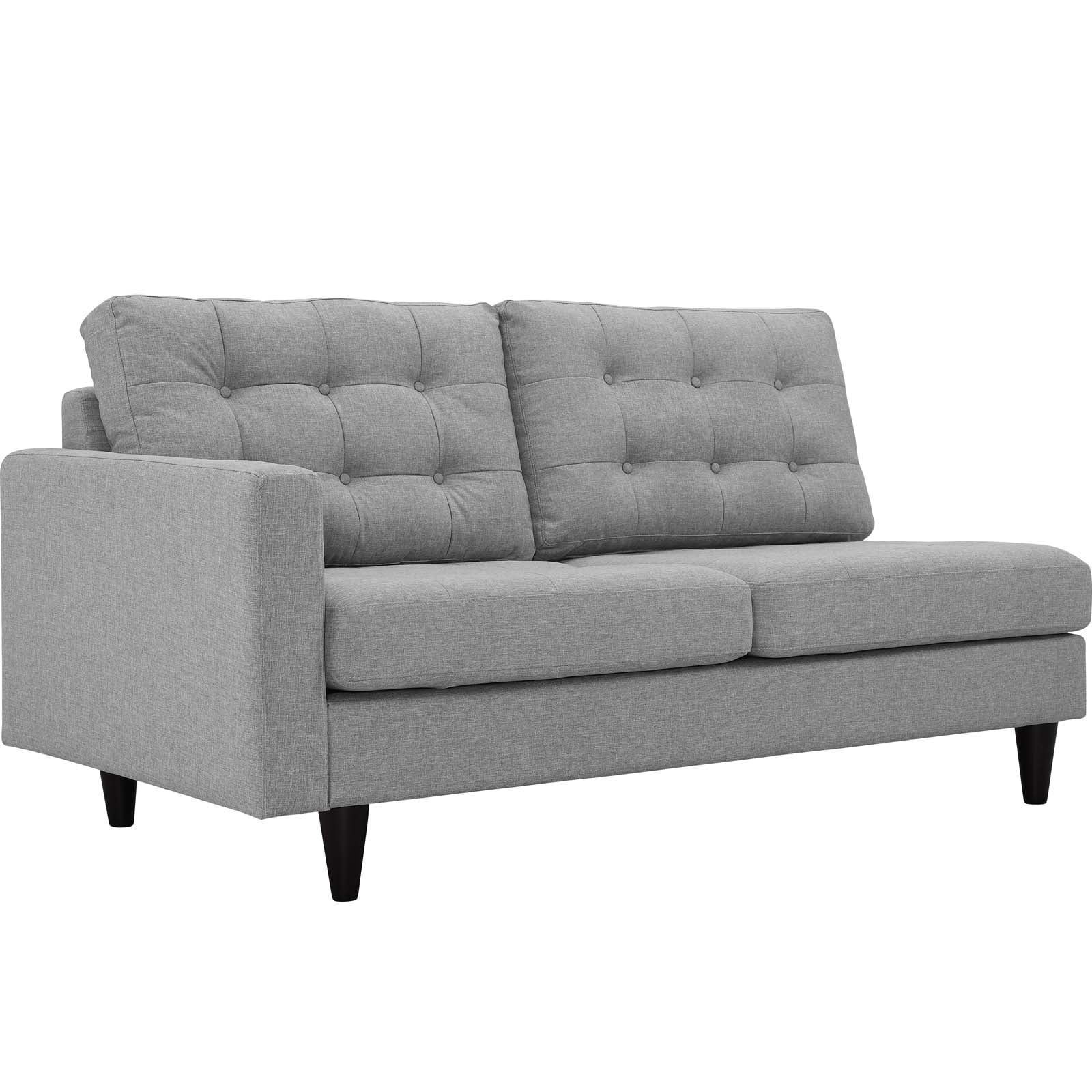 Modway Empress 2 Piece Upholstered Fabric Right Facing Sectional, Multiple Colors