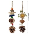 thumbnail image 3 of Natural Bird Chewing Toys with Pinecone - Bird Chewing Toy Parrot Cotton Rope Loofah Pinecone Hanging Toy, Cockatiel Parakeet Boredom Breaker, Pet Bird Cage Accessories, 1Pcs, 3 of 4