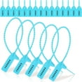 thumbnail image 1 of 1000 Pcs Plastic Tamper Seals Tags Security Tags Seals Safety Numbered Zip Ties Labels Light Blue, 1 of 5