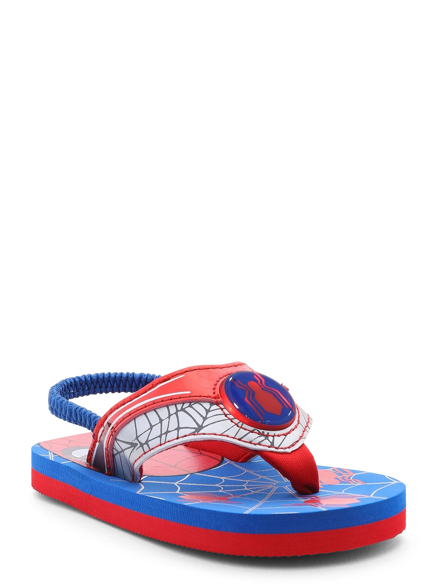 Boys Flip Flop style Sandals with Spiderman detail and elasticated back 
