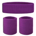 thumbnail image 1 of GOGO Sweatband Set Sports Athletic Exercise Headband Wristband Set Purple, 1 of 8