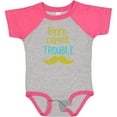 thumbnail image 3 of Inktastic Here Comes Trouble, Mustache, Moustache Boys or Girls Baby Bodysuit, 3 of 5