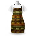 thumbnail image 3 of Zambia Apron Ethnic Ornamental Abstract Heritage Traditional Ceremony Ritual Image, Unisex Kitchen Bib Apron with Adjustable Neck for Cooking Baking Gardening, Gold Dark Brown Orange, by Ambesonne, 3 of 4