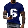 thumbnail image 2 of Mens Shirts Under $10 Number 6 T-Shirt Adult Men Women Unisex Short Sleeve Birthday Varsity Sports Team Jersey Shirt Gifts Tops, 2 of 6