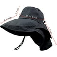 thumbnail image 5 of Chapeaux de Soleil pour Femmes Protection UV Pliables à Grand Bord Trou pour Queue de Cheval Été Chapeaux de Plage pour Hommes avec Rabat de Nuque, 5 of 5