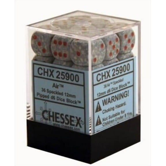 25900 Air Speckled - 6 Sided 12 mm Dice Set Of 36
