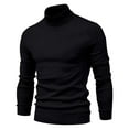 thumbnail image 4 of Iugvhana Men's Turtleneck Sweater Classic Fit Casual Solid Base Knit Sweater Long Sleeve Slim Pullover Sweaters Brown L, 4 of 7