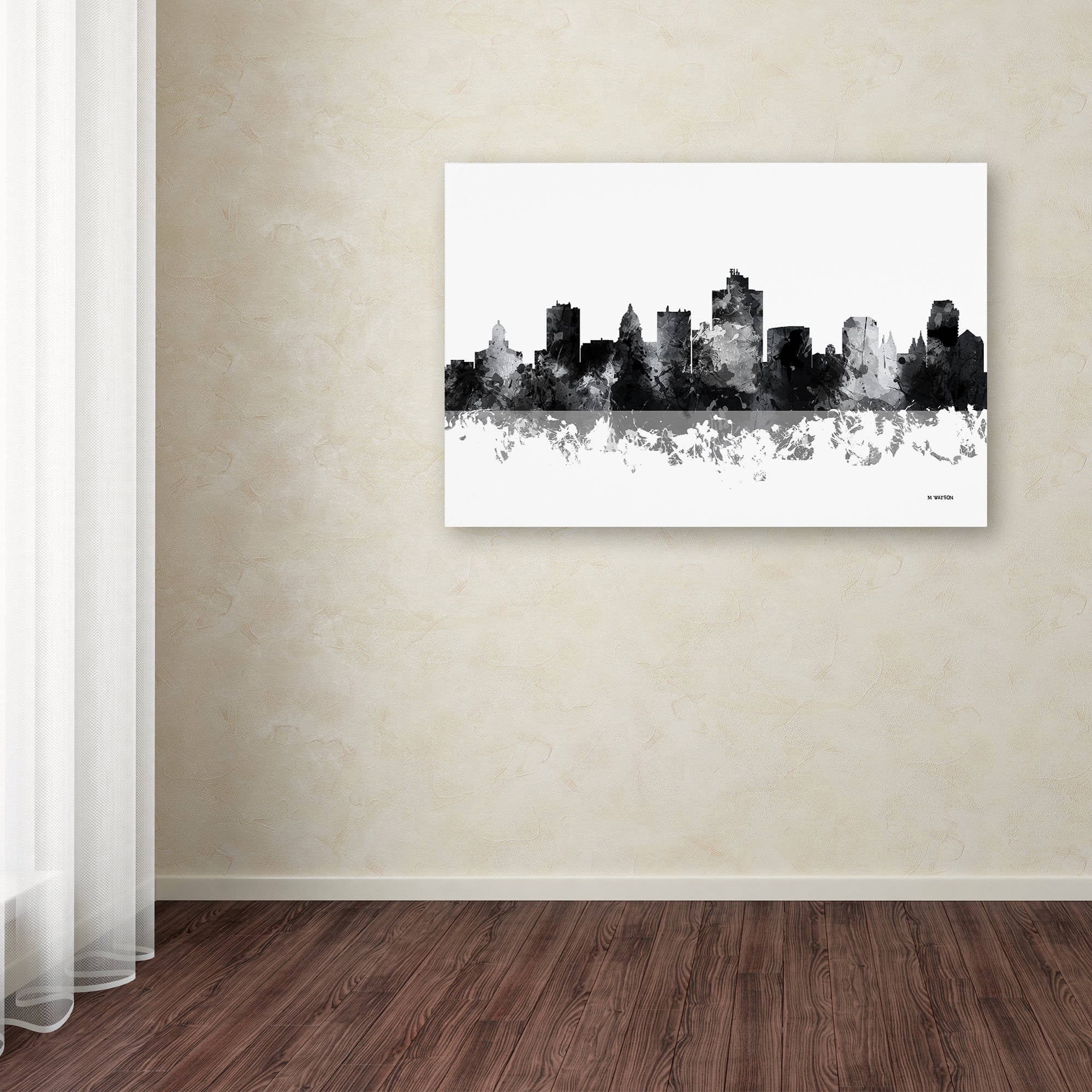 Trademark Fine Art "Salt Lake City Utah Skyline BG-1" Canvas Art by Marlene Watson