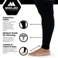 thumbnail image 3 of Extra Wide Unisex Footless Compression Stockings 20-30mmHg - Black, 7X-Large, 3 of 11