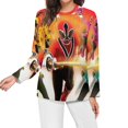 thumbnail image 3 of Power Rangers Women’s Pajama Top 3D Digital Print Sleepwear Trendy Crewneck Pullovers Long Sleeve Shirts L, 3 of 8
