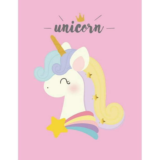 unicorn unicorn on pink cover and lined pages extra large 85 x 11