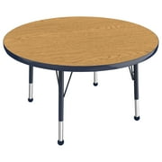 36" Round Table Oak/Navy-Toddler Ball (Pack of 1)