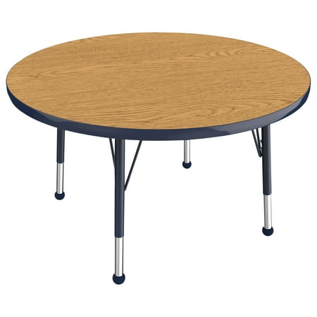 36" Round Table Oak/Navy-Toddler Ball (Pack of 1)